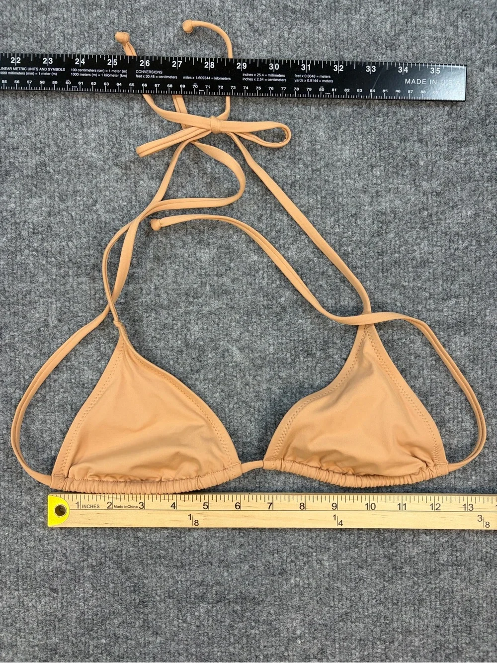 SKIMS Swim Triangle Bikini Set Nude Beige Small Minimal Beachcore Resortwear